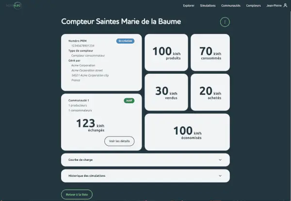 Capture d'écran du projet : Notrelec
